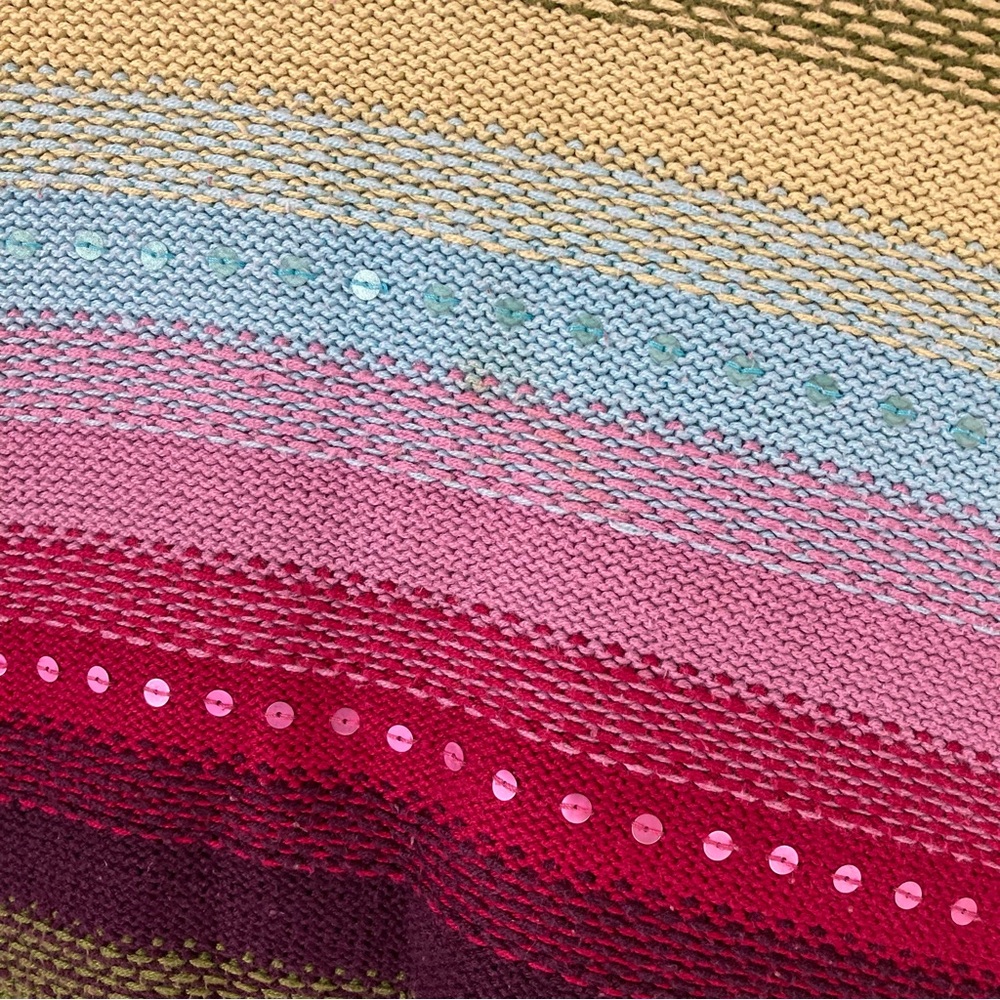 Cappagallo - Striped Sweater with Sequins Size Medium - Picture 3 of 4